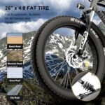 aostirmotor 750W Electric Bike for Adults 26"×4" Fat Tire Electric Bike 48V 15AH Adult Electric Bicycles, Full Suspension 28MPH E Bike for Adults, Shimano 7 Speed Electric Mountain Bike. - Image 5