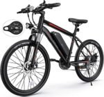 TotGuard Electric Bike, Electric Bike for Adults, 26" Ebike 500W Peak Motor, 19.8MPH Electric Mountain Bike with 374.4WH Removable Battery, Suspension Fork, 21 Speed Gears.