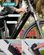 Gotrax 26" Electric Bike, Max Range 30Miles(Pedal-assist1) & 15.5/20Mph Power by 250/350W, 3 Riding Modes & Adjustable Seat, 7-Speed & Front Shock Absorber, Commuter Electric Bicycle for Adults. - Image 5