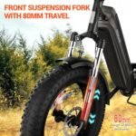 SISIGAD Folding Electric Bike,Foldable Ebike,20"x 4" Fat Tire Ebike,500w Motor Peak 1000w,48V 15Ah Removable Battery,40Miles Range 25Mph,7-Speed Gear,City Ebike for Men Women. - Image 5