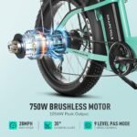 Electric Bike for Adults,1000W Peak Motor 28MPH with 26" x 4.0 Fat Tire Step-Thru Ebike,48V 15AH Removable Battery, Hydraulic Brake, Shock Absorber, Commuter Ebikes,7-Speed Gear, UL. - Image 2