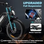 DK400 Electric Bike for Adults,Ebike with 1000W Motor, 48V/15Ah and Up to 28+MPH,Simano7 Speed (Upgrade Front Turn Signal+Rear Rack)…. - Image 5