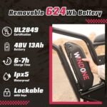 E2 Electric Bike for Adults,750W Ebike with 48V13Ah Removable Battery,All-Terrain 20" Fat Tire Electric Bikes Up to 28MPH & 46.6Miles,Full Suspension,Cruise Control,UL Certified,Moped E-Bike. - Image 3