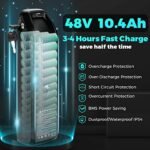 Speedrid Electric Bike 26" Fat Tire Electric Bike for Adult, 25mph Peak 750W 48V 10.4/ 13Ah Removable Battery Electric Mountain Bike, Commuting Off Road Ebike 7 Speed & Front Suspension Fast Charge. - Image 3