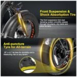 Electric Bike for Adults with Waterproof Removable Battery, 45Miles 20MPH Commuting City Electric Bike with 250W/500W Brushless Motor, 20" Tires and Disc Brake Ebike, Complies to ANSI/CAN/UL2849. - Image 5