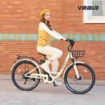 Viribus Electric Bike for Women, 500W (Peak 750W) 48V 13AH City Ebikes for Adults with Basket, Rack, Suspension, Aluminum Frame, Cruiser Commuter E Bike for Women, Step Through Electric Bike. - Image 2