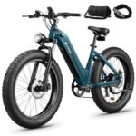 CycVerve Electric Bike for Adults,1400W Peak Motor City Cruiser Ebike,48V Removable Battery,28MPH 75Miles Step-Thru Electric Bicycle,26" x 4.0 Fat Tire Full Shock Absorber Commuter E Bike.