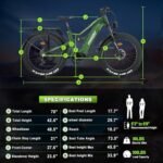 Swift Horse Pro(2024 Newest Upgraded) 1800W Electric Bike for Adults, 48V 25Ah Samsung Cells Battery Up to 35MPH &105 Miles long Range Ebike, 26" Fat Tire Full Suspension Electric Mountain Bike. - Image 6