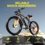 Electric Bike for Adult, Peak 3000W Dual Motor Ebikes, 23Ah/48V Electric Bike 36MPH Fastest Ebike, 90 Miles Electric Bicycle, 26x4.0 Fat Tire E Bikes for Men, Dual Hydraulic Disc Brake, 7 Speed Gears. - Image 4