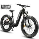 TESGO Electric Bike for Adults-20Ah Samsung Removable Battery 1000W Ebike 95NM Fat Tire Ebike 4.8“ Carbon Fiber Electric Mountain Bike with Oil Forks,the Shiman 9-Speed, Hydraulic Brakes for Men Women.
