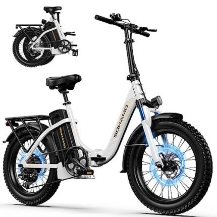 SOHAMO S3 Electric Bike for Adults, 1100W Peak Brushless Moter, 28Mph Foldable Electric Bicycles with 48V 15/20Ah Removable Battery, Max Up to 40/60Miles, 20" Fat Tire Ebike for Road, Sand, Mountain.