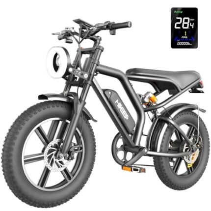 Electric Bike for Adults, 1000W (Peak 1500W) Brushless Motor 48V 15Ah 28MPH / 68 Miles, 20" Fat Tire Ebike with 7 Speed Dual Suspension for Mountains, Gravel, Snow, Sand, Road.