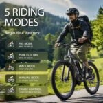 Electric Bike for Adults, 29" Ebike with Peak 1000W Brushless Motor, 34MPH 17.5Ah 840Wh Electric Mountain Bike, 70 Miles Electric Bicycle for Commuter, Lockable Front Fork Suspension, 21-Speed Gears. - Image 4