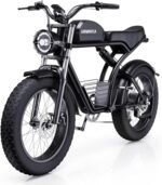 Electric Bike for Adults, 1500W 32MPH,48V 23AH,Max 75Miles Electric Motorcycle 20" Fat Tire Dirt Bike, 7-Speed E-Bike Dual Shock Absorber All-Terrain E Bike for Mountains, Snow, Sand, Road.