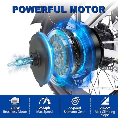 Version 1.0.0 Ebikes Electric Bike for Adults,12.5Ah/18.2Ah Battery 40-90Km Range,1000W/1200W Motor Hidoes E Bike for Adults Electric Mountain Bike for Mens,20"/26" Fat Tire Electric Bike 7-Speed. - Image 2