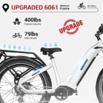 Himiway Zebra D5 Electric Bike, 750W Motor 48V 20Ah Removable Battery 80Miles Range E-Bike for Adults, 26x4 Tire 400lbs Payload, Hydraulic Brakes, 25Mph, 7-Speed. - Image 6