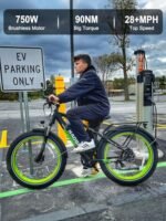 HAOQI Electric Bike for Adults, 26" x 4.0 Fat Tire Ebike, 750W Brushless Motor Mountain Bike with 48V 20AH Removable Battery, Electric Bicycle with 7 Speed to 28MPH…. - Image 3