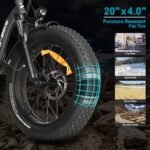 Electric Bike for Adults, 750W Long Range Foldable Ebike with One/Dual Removable Battery, 40-120 Mile/25-30MPH, 20" Fat Tire Electric Bicycle Step-Thru Folding E-Bikes Shimano 7 Gears. - Image 6