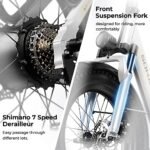 SOHAMO S3 Electric Bike for Adults, 750W Brushless Moter, 28Mph Foldable Electric Bicycles with 48V 15/20Ah Removable Battery, Max Up to 40/60Miles, 20" Fat Tire Ebike for Road, Sand, Mountain. - Image 4
