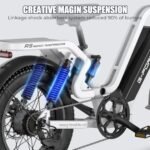 G-FORCE RS Electric Bike for Adults w/ 1300W Peak Ebike, Magic Full Suspension & 28mph Electric Mountain Bike, 60/100 Miles Hydraulic Brakes E Bike 20 * 4 Fat Tire, 15/25Ah Removeable Battery UL2849. - Image 2