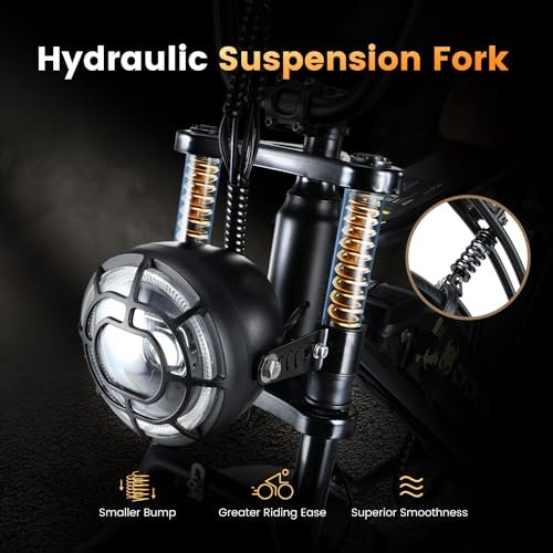 Version 1.0.0 CycRun Electric Bike for Adults 750W Motor with 374.4WH Battery, 20MPH 55Miles Moped Style Ebike for Adults, 20" Fat Tire Commuting Off Road Mountain Ebike with Hydraulic Suspension, UL2849. - Image 3