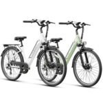 Jasion Roamer ST Electric Bike for Adults, 1200W Peak Motor Max 62miles & 28MPH City Cruiser Ebike,26'' Commuter Ebike, 528WH Removable Battery,7-Speed Electric Bicycles, Front Suspension Bicycles.