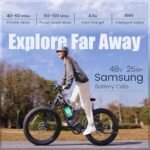 Fucare Taurus 1200W Peak Electric Bike for Adults 48V 25AH Battery Mountain EBike, Up to 32MPH & 100 Miles, 26''×4.0'' Fat Tire Electric Bicycle, 4.5A Fast Charger, Shimano 8 Speed, Hydraulic Brake. - Image 4