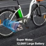 DYU Electric Bike, 26 Inch Smart Electric Bicycle with 6 Speed Shifting, 12.5Ah 36V Removable Battery, City Urben E-Bike with Basket, Adjustable Seat Height, Unisex Adults. - Image 5