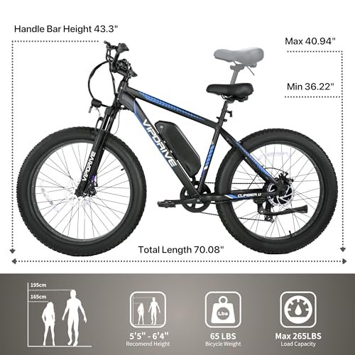 Version 1.0.0 Electric Bike for Adults, 500 700W ebike, 48V 13AH Battery, 26 Inch Fat Tire Electric Bicycle, Shimano 7 Speed Up to 26MPH 60Miles Range Mountain E-Bike UL 2849 Certified. - Image 6