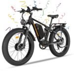 Dual Motor 2000W Electric Bike for Adults, 48V 22.4Ah 35MPH 60Miles Long Range E-Bike, 26"*4.0 Fat Tire Off Road Snow Mountain Ebike, Dual Hydraulic Disc Brake E-Bikes 7 Speed.