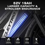 Electric Bike for Adults,1500W/750W,52V 21/19Ah 32-37MPH, 30-60Miles Range 26”Fat Tire Electric Bike Beach Snow Mountain Bike, Dual Hydraulic Disc Brakes Electric Bike Full Suspension. - Image 3