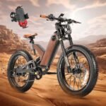 eAhora P5 II [2024 Upgraded] Electric Bike Peak 1700W Electric Mountain Bike 48V 20Ah Removable Battery 24 * 4.0 Fat Tire Electric Bike 32MPH Full Suspension Ebike Programmable Display.