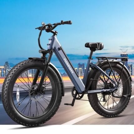 Electric Bike for Adults 960W Peak , 48V 15AH Removable Battery Electric Bicycle, 28MPH Commuter E-bike, 7 Speed, Up to 60 Miles,All Terrain 26" Fat Tire Front Suspension,UL Certified，Samoyed.