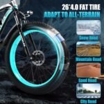 Electric Bike for Adult, 26" x 4.0 Fat Tire Ebike, 1000W/2000W Peak Electric Bicycle, 48V 13/17.5/23AH Waterproof Battery, Front Suspension Ebike, 27MPH-46MPH, Adjustable Seat, UL and GCC Certified. - Image 5