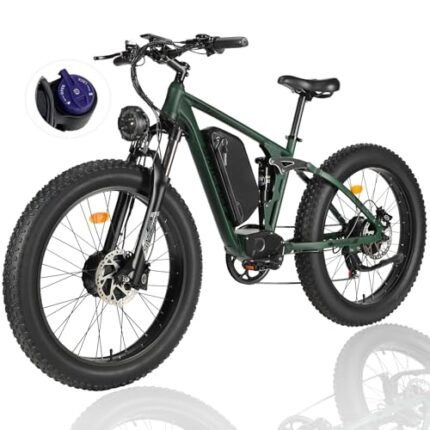 Electric Bike for Adults, Nexusrider Su7 2000W Dual Motor Electric Bicycle, 7 Speed 35MPH MTB, 48V 22.4AH 26 in Fat Tire Ebike with Full Suspension, 90 Miles Single & Dual Drive Switching