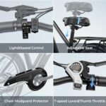 Jasion Roamer Electric Bike for Adults 1200W Peak Motor 528WH Removable Battery,up to 60miles 28MPH City Cruiser Ebike,26'' Commuter E Bike, 7-Speed Gears and Front Suspension Bicycles. - Image 6