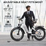 Electric Bike for Adults, 26" x 4.0 Fat Tire Ebike, 1100W Peak Motor Torque Sensor Electric Mountain Bike, 32MPH Electric Bicycle with 52V 20AH Battery, 7 Speed, Hydraulic Brake, UL Certified. - Image 6