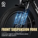 Likebike Electric Mountain Bike,26" Fat Tire Electric Bike for Adults Peak 720W, 48V 13Ah Battery,UL 2849 Certified,Step Thru Ebike,Off Road E-bike 25MPH 7-Speed and Front Suspension Electric bicycles. - Image 5
