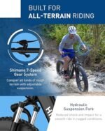 Hiboy P6 Electric Bike for Adults, 28MPH 62.1Miles Range 1000W Peak Motor 48V 13Ah Removable Battery Ebike, 26” x 4.0" Fat Tire Electric Bicycle, Shimano 7 Speed, Hydraulic Suspension, UL Certified. - Image 4