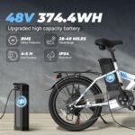 VARUN Electric Bike - Peak 750W Folding Ebike for Adults Up to 40 Miles 20MPH, 48V Removable Lithium-Battery, Stylish 20" Foldable Electric Bicycle Commuter for Women & Men. - Image 3