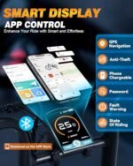 Electric Bike for Adults, 48V 40Ah/60Ah 1600W/3200W Peak Dual Motor Fast Long Range Ebike, 20 Inch Fat Tire Full Suspension Electric Bicycle 31/34MPH, Step Thru E-bike APP Control, UL2849 Certified. - Image 6