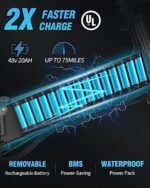 Folding Electric Bike for Adults, 1500W/2000W 30/37MPH, 50 Miles/70 Miles, 48V 15Ah/20Ah Battery, 20"/26" Fat Tire City Commuter EBike for Men Women, Foldable Electric Bicycle. - Image 4