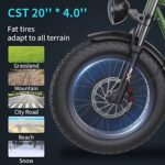 Freego Electric Dirt Bike for Adults, 28MPH&30Mile, 1000W/48V/12.5Ah, 20x4 Fat Tires Off Road Electric Bicycle Full Hydraulic Brake, Low Seat, Designed for Short Riders, Teens/Women 4‘11‘’-5’8‘’. - Image 3