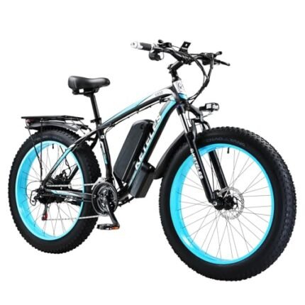 KETELES Electric Bike for Fathers, 1000W Motor 26 Inch Fat Tire Mountain Ebike, 28 MPH 13AH 48V Battery Bicycle 21 Speed Electric Dirt E Bikes.