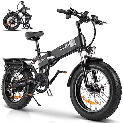 Electric Bikes for Adults, 20'' Fat Tire Electric Bike 1000W,30MPH Max Speed,48V 14AH Removable Battery Folding Electric Bike, 7 Speed，Full Suspension for Mountain Beach Snow UL Certified.