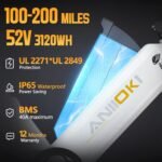 ANIIOKI eBike,AQ177 PRO MAX Electric Bike,48/52V 60Ah Electric Commuting Bike,200Miles Long Range, Peak 1200W Power Ebike, Electric Bicycle for Adults. - Image 2
