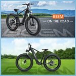 UDON BEEMONE Electric Bike for Adults One-Step, 1000W Motor Electric Bicycle with 26" x 4.0 Fat Tire, 30-80Miles 28MPH E-Bikes with 48V/20Ah Removable Battery (Men, Black-3). - Image 6