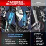 PHILODO Electric Bike for Adults, Dual Motor Fat Tire Ebike 2 * 1000W Dual Battery Electric Bicycles 48V 46AH with Full Suspension Hydraulic Disc Brakes 35MPH. - Image 3
