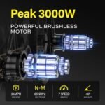 Electric Bike for Adult, Peak 3000W Dual Motor Ebikes, 23Ah/48V Electric Bike 36MPH Fastest Ebike, 90 Miles Electric Bicycle, 26x4.0 Fat Tire E Bikes for Men, Dual Hydraulic Disc Brake, 7 Speed Gears. - Image 2