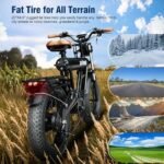 Electric Bike for Adults - 1300W 20" Fat Tires EBike, 960Wh Removable Battery Bicycle, with Dual Suspension & Hydraulic Brakes Motorcycle, 7-Speed, 32MPH, Pioneer. - Image 5